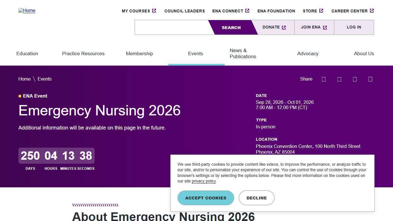Emergency Nursing 2026 | ENA